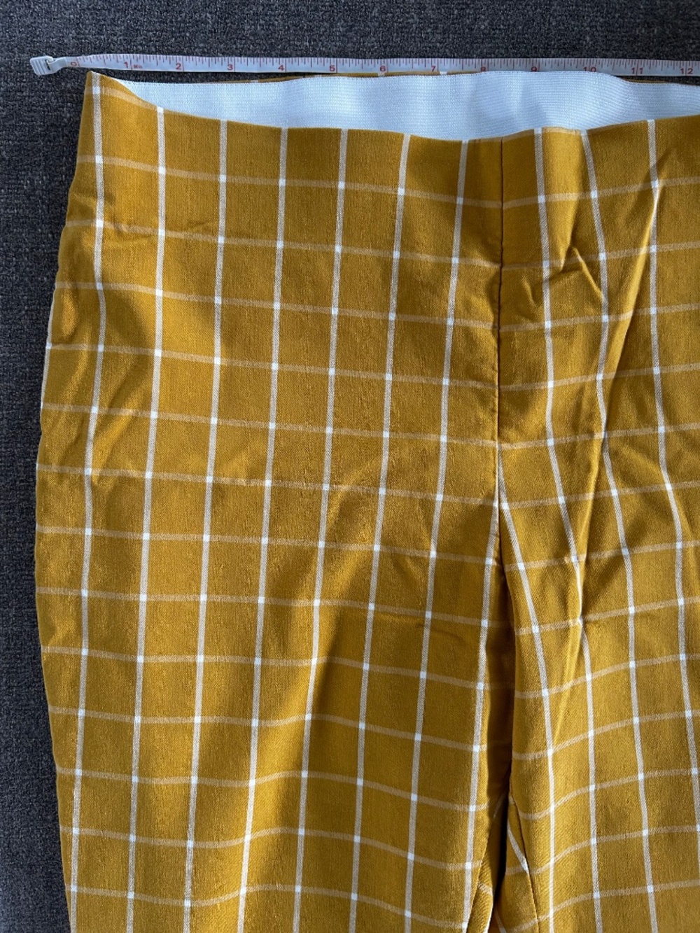 🌺Mustard Plaid Stretchy Office Pants - Picture 5 of 11